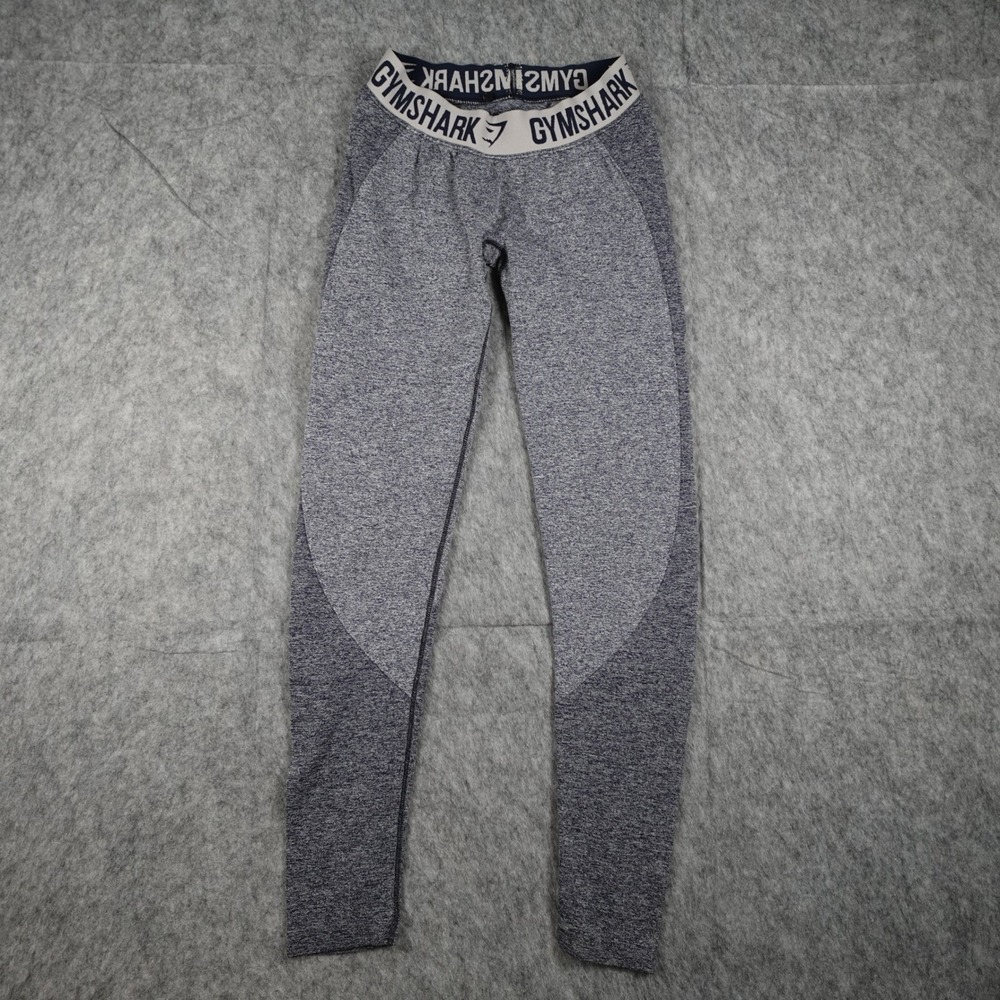 Gymshark Leggings Womens‎ Small Blue Gray Flex Seamless High Waisted Activewear